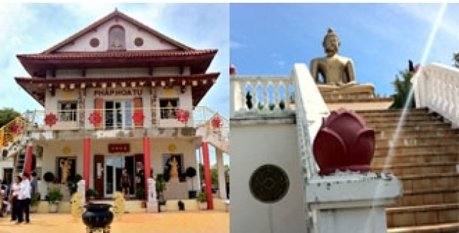 Déjeuner à la pagode Phap Hoa